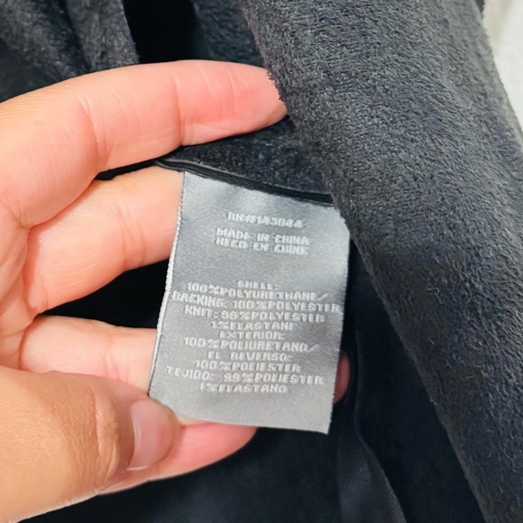 bagatelle black draped faux leather jacket - size M - Picture 2 of 7